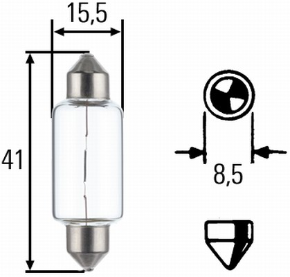Bec Hella C21W 12V 21W SV8,5