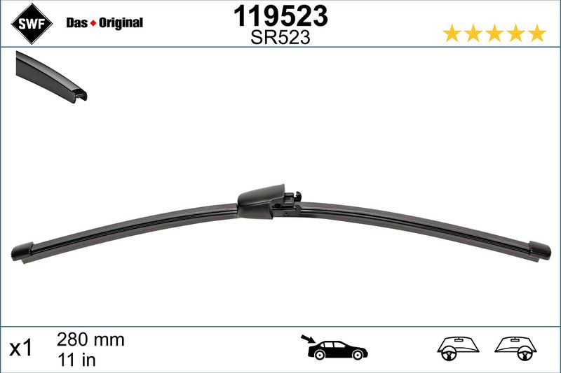 Lamela stergator spate SWF Wiper FB REAR LHD/RHD 280 mm