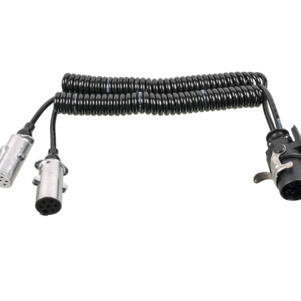 Cablu Y adaptor pentru cablu spiralat, cu mufa metalica