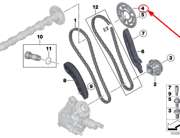 Pinion ax cu came