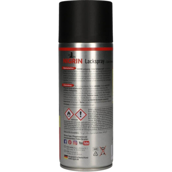A doua imagine a Spray vopsea, Nigrin, negru mat, 400 ml