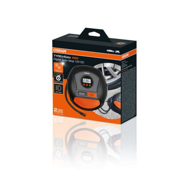 A doua imagine a Compresor auto cu afisaj electornic Osram Tyreinflate 450