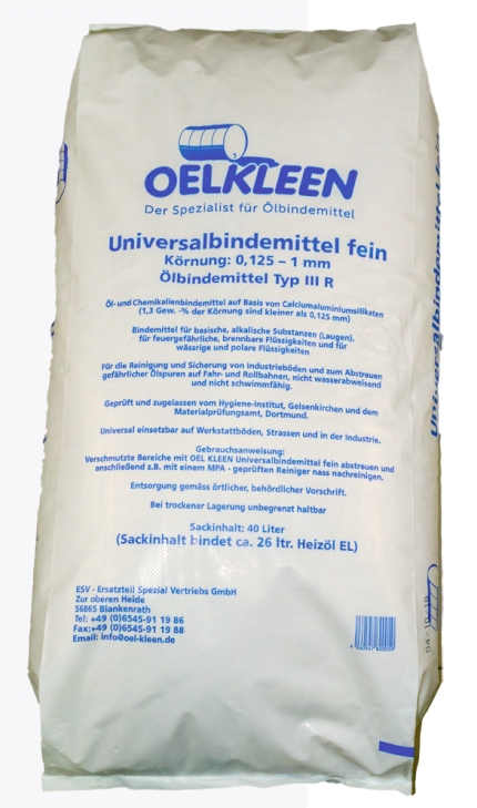 Absorbant hidrofob granule Oel Kleen Universal Fein - Sac 20-25kg/40L