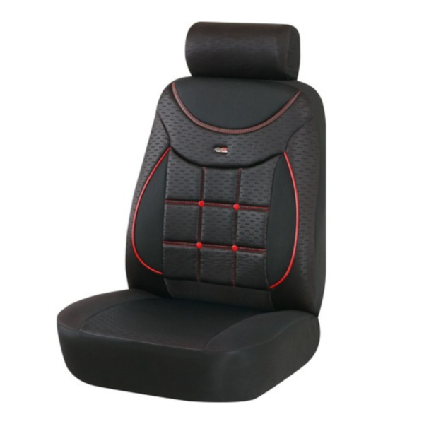 Huse scaun auto Negru/Rosu Silver 609