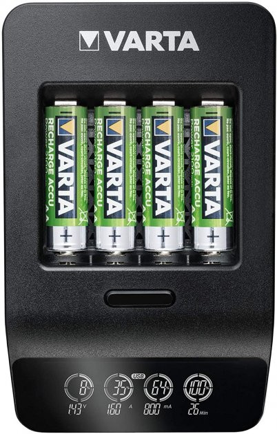 A doua imagine a Încărcător VARTA LCD Smart Plus CHARGER+4xAA 2100 mAh (57684101441)