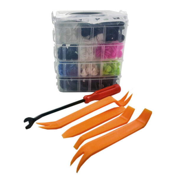 A doua imagine a Set 470 buc cleme din plastic + 5 unelte Carguard