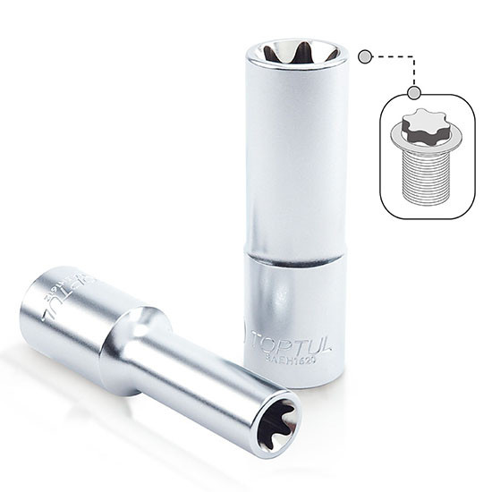 Cheie tubulara 1/4 Dr. x E6 L=50mm TOPTUL
