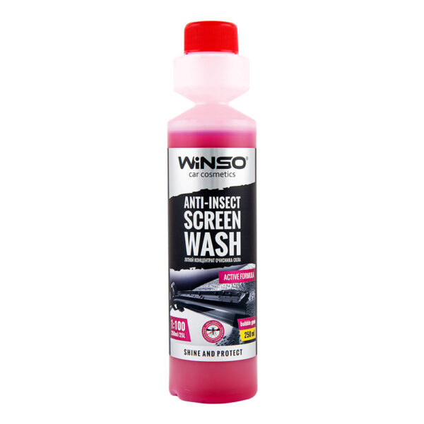 Lichid parbriz concentrat Winso Anti-Insect Buble-Gum 250 ml ●1:100●