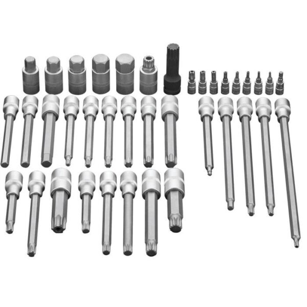 A doua imagine a Set tubulare cu bit Torx scurt si lung 1/2 " set 38pcs
