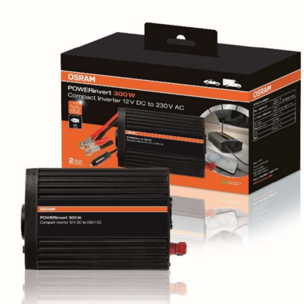 Invertor Osram POWERinvert Modified Sine Wave Inverter 12V DC 300W