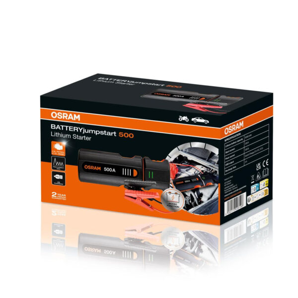 A doua imagine a Jump starter pentru pornire masina Osram BATTERYjumpstart 500A - 6000 mAh