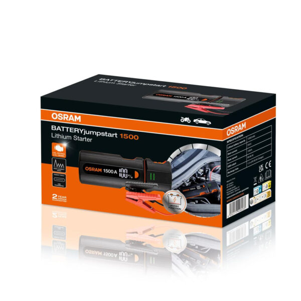 A doua imagine a Jump starter pentru pornire masina Osram BATTERYjumpstart 1500A - 12000 mAh