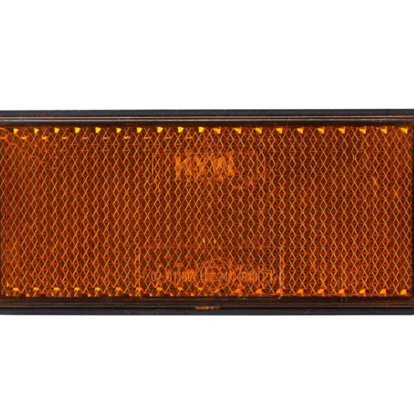 Catadioptru dreptunghiular autoadeziv 86x40 mm Galben