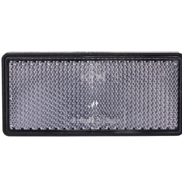 Catadioptru dreptunghiular autoadeziv 86x40mm Alb