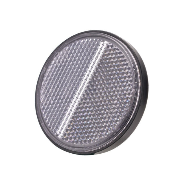 Catadioptru rotund cu suruburi 60 mm Alb