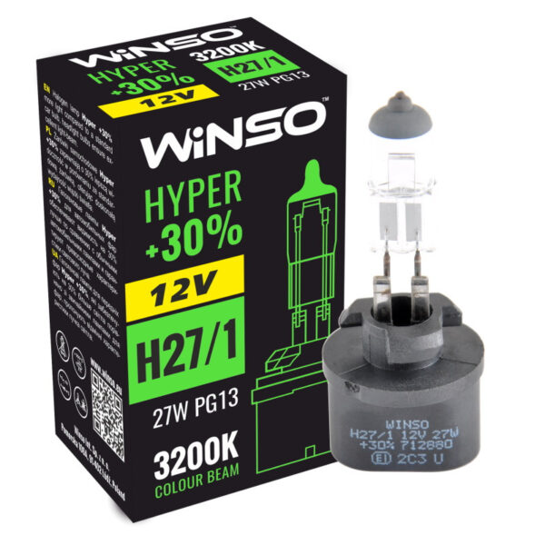 Bec Halogen Winso 12V H27/1 HYPER +30% 27W PG13