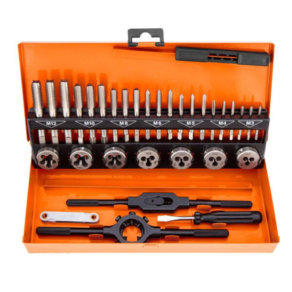 A doua imagine a Filiere si tarozi M3-M12 set 32 buc HSS