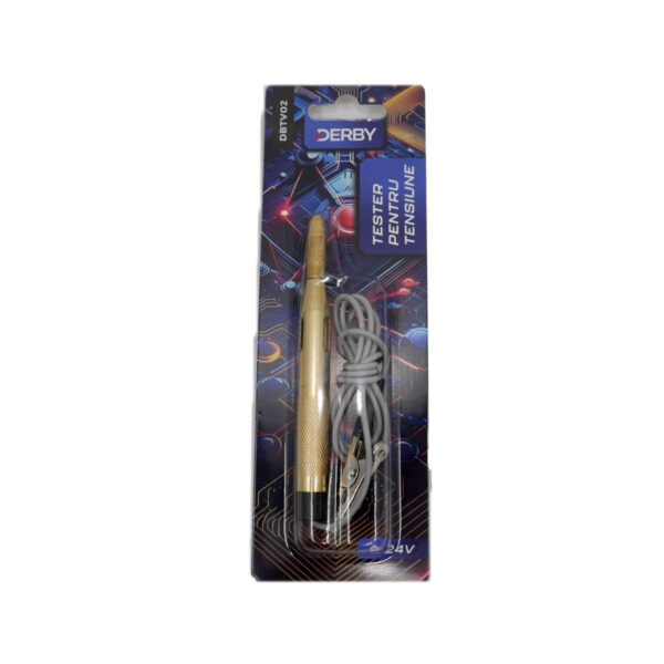 Tester pt tensiune 6-24V, mic, carcasa cupru