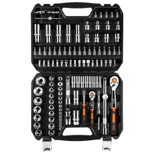 A doua imagine a Set de chei 1/4", 1/2", 110 de piese, CrV