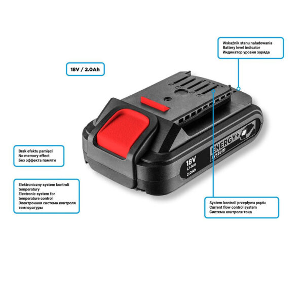 A doua imagine a Acumulator 18V Li-Ion Graphite Energy+, 2Ah 58G001 GRAPHITE