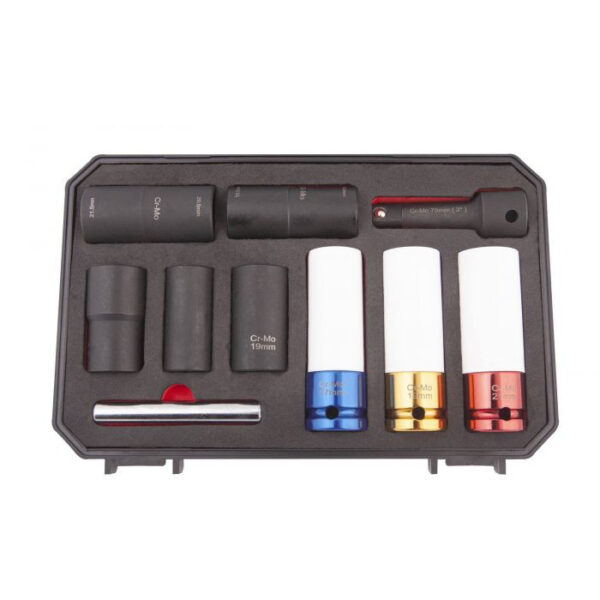 A doua imagine a SET CHEI TUBULARE PENTRU ROȚI DE 1/2" (10 BUCĂȚI)