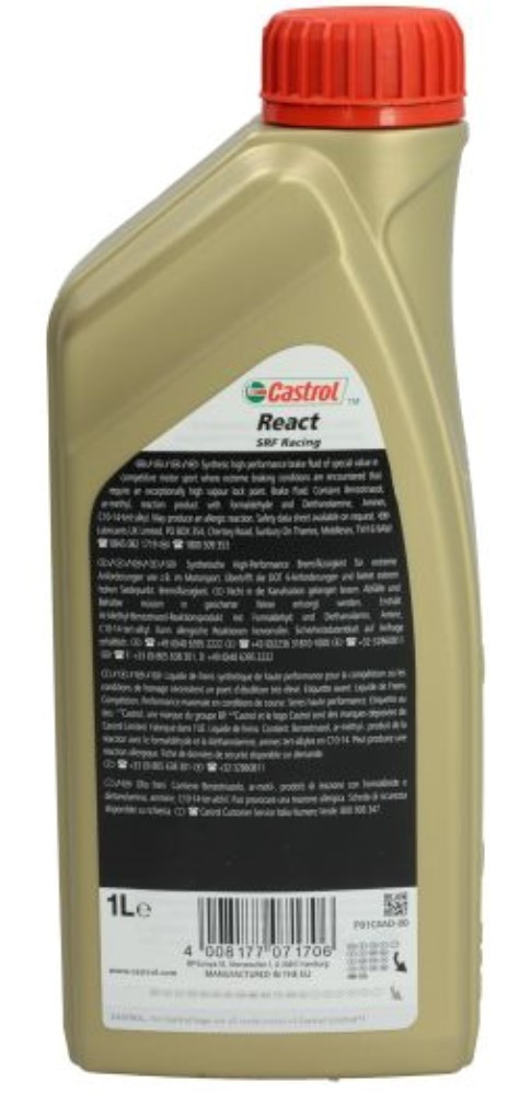 A doua imagine a Lichid de frana Castrol React SRF Racing DOT 4 1L