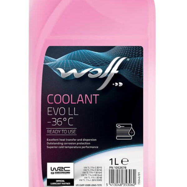 Antigel diluat WOLF COOLANT EVO LL Rosu (G12|G13|G12++|G12+|G11) ( -36°C) 1L