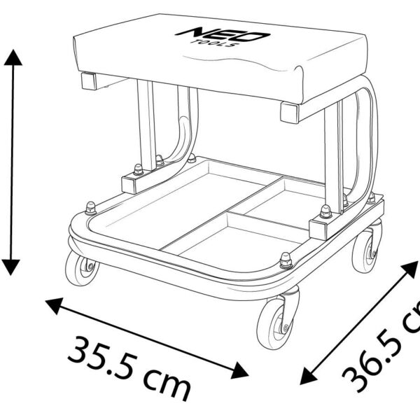 A doua imagine a Platforma de lucru pe roti cu raft de scule