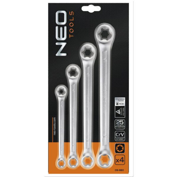 A doua imagine a Chei inelare Torx T6 - T24, set de 4 bucăți