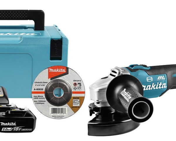 Polizor unghiular brushless, cu 2 acumulatori Li-Ion, 18V 5AH