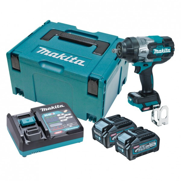 Masina de insurubat cu impact cu 2 acumulatori, Li-Ion, 40 V, 4 Ah, patrat 1/2 inch, 1700 Nm, M12-M36, valiza speciala