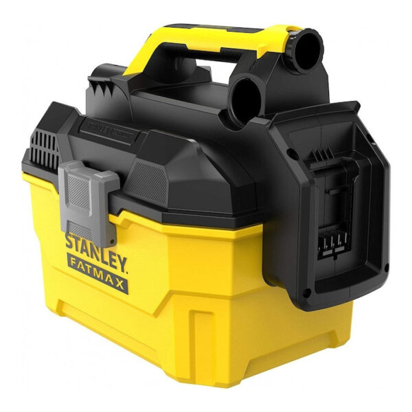 A doua imagine a Aspirator umed uscat compatibil cu acumulator 18V Stanley Fatmax SFMCV002B-XJ, capacitate 7.5litri, accesorii aspirare spatii inguste, functie suflare, livrat fara acumulator si incarcator