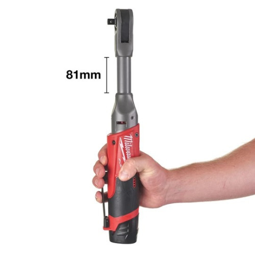 A doua imagine a Antrenor cu clichet cu acumulatori, model M12FIR38LR-0, 3/8, 75Nm fara acumulatori si fara incarcator in cutie de carton.