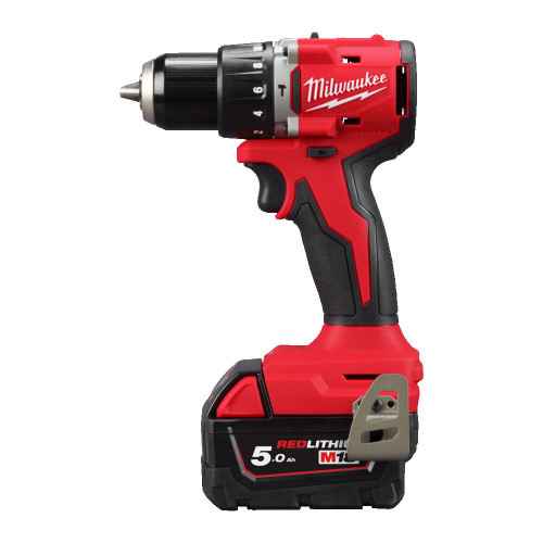 A doua imagine a Mașină de găurit și înșurubat cu percuție, Milwaukee, M18 BLPDRC-502C, 2x acumulator M18 B5, 1x încarcator M12-18C,cutie plastic