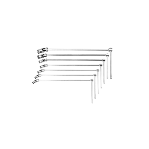 Set de chei cu maner T si cap pivotant Hex, 7buc