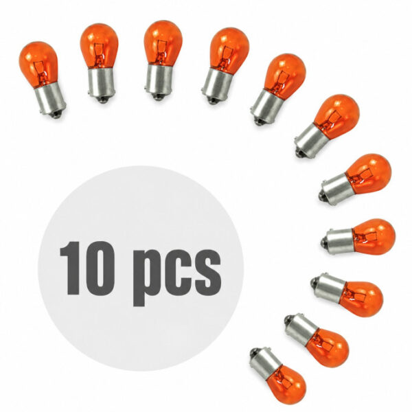 A doua imagine a Bec auto portocaliu Carguard PY21W - set 10buc.
