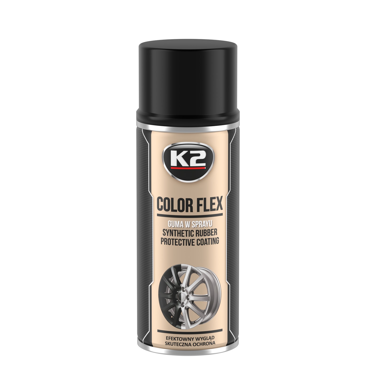 K2 COLOR FLEX NEGRU LUCIOS 400ML