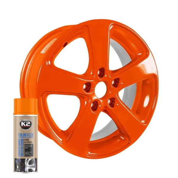 A doua imagine a K2 COLOR FLEX PORTOCALIU 400 ML