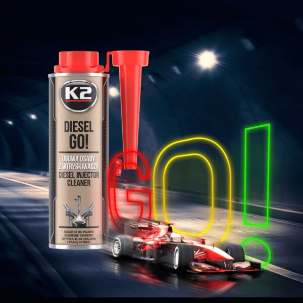 A doua imagine a K2 DIESEL GO! 250ML Reduce fumul, optimizeaza arderea si functionarea motorului