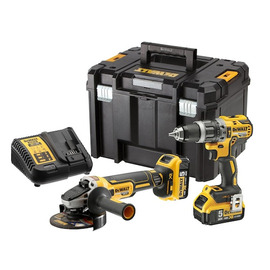 Set cu două mașini cu motor fără perii XR 18 V - 2 X 5Ah DeWALT