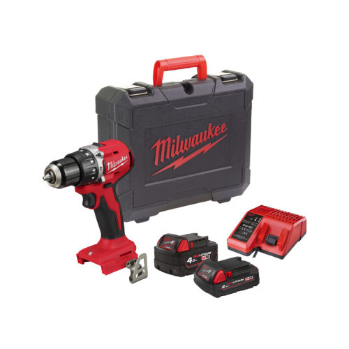 Mașină de găurit compactă, cu percuție și motor fără perii M18™Masina de gaurit cu percutie cu acumulator, model M18 BLPDRC-422C, 60Nm cu doi acumulatori de 18V, unul cu 2Ah M18B2 si unul cu