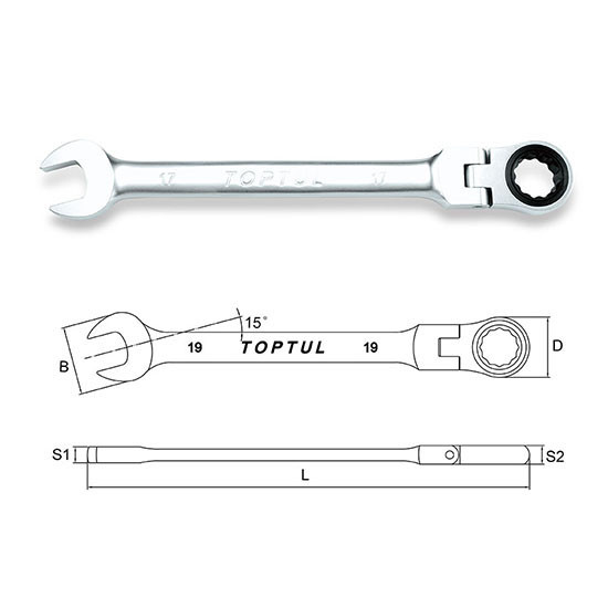 Cheie inelara cu clichet 13 mm