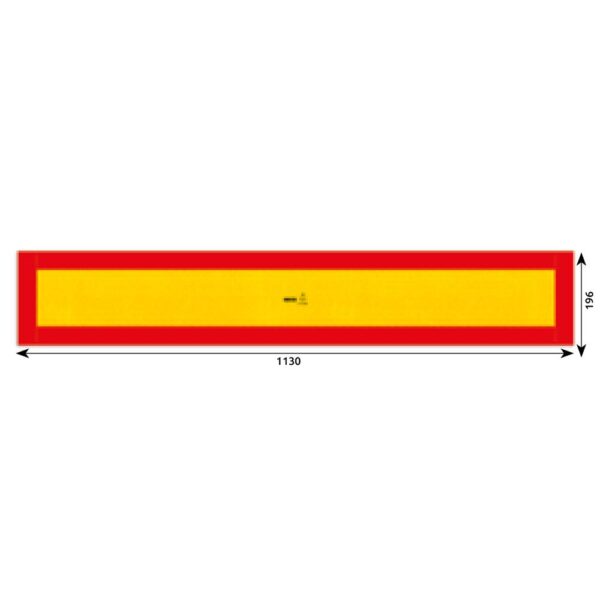 PLACA REFLECTORIZANTA GALBEN/ ROSU 1130X196 MM SUPORT ALUMINIU HICO