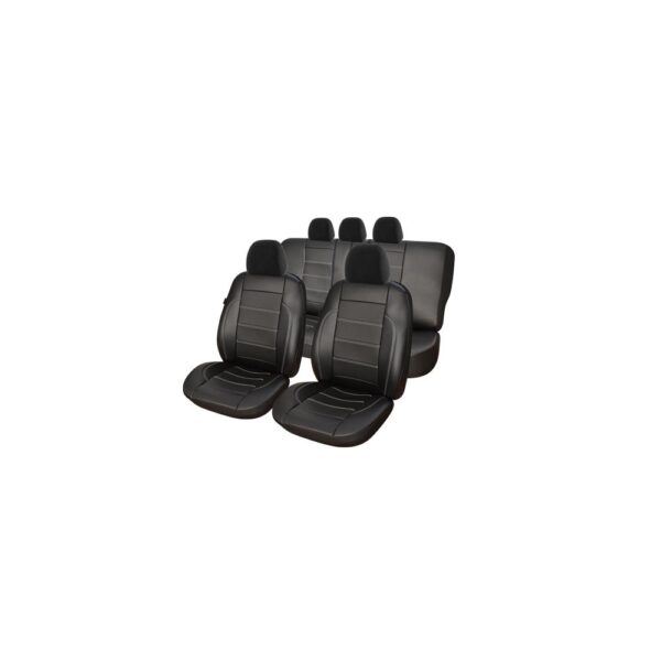 SET HUSE SCAUN EXCLUSIVE LEATHER KING NEGRU