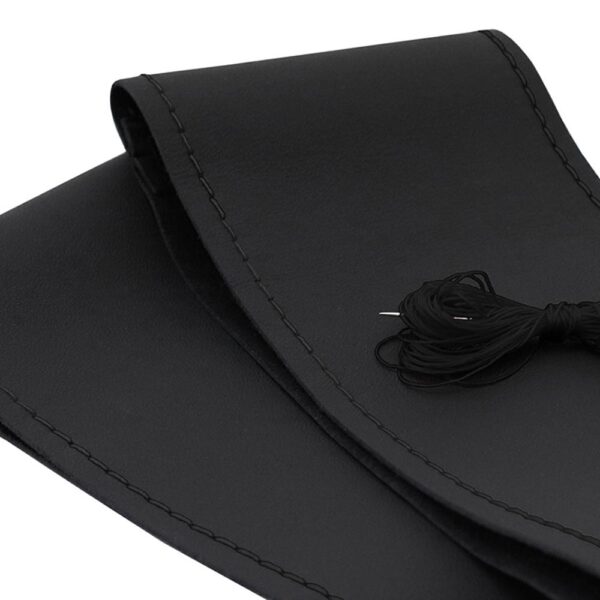 HUSA VOLAN CU SNUR PIELE NATURALA NEGRU 37-38 cm