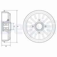 Tambur frână Delphi BFR576 spate