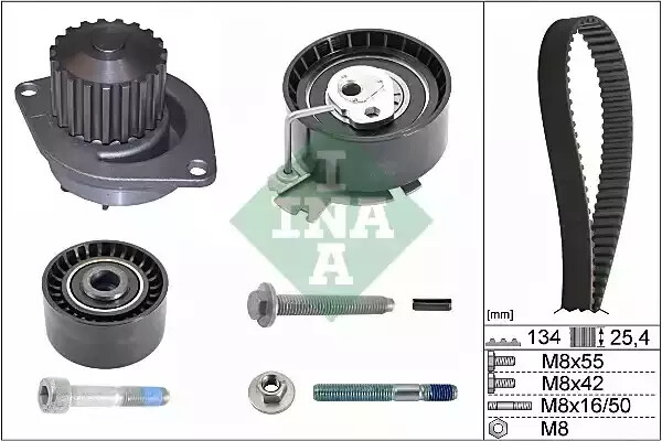Kit distribuție + pompă apă INA 530037930