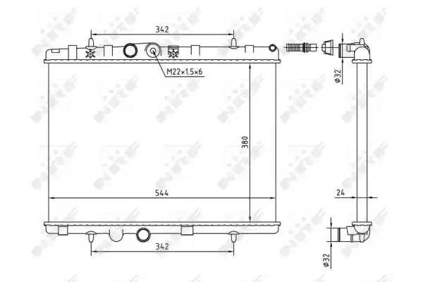 Radiator răcire motor economy class NRF 58226A