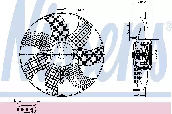 Ventilator radiator NISSENS 85543