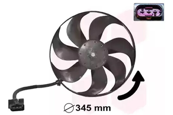 Ventilator radiator VAN WEZEL 5888744
